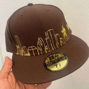 New Era 59Fifty Astros Baseball Cap Dark Brown Size 7 3/8